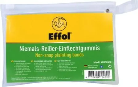 Effol Niemals Reißer Einflechtgummis schwarz 400Stk