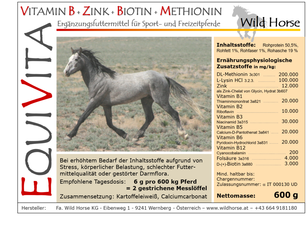 WildHorse Equivita 600g